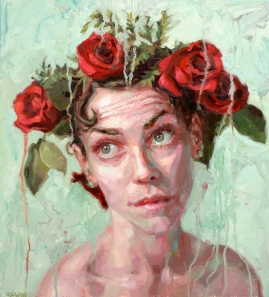 Self-Portrait As An Angel Crowned In Roses